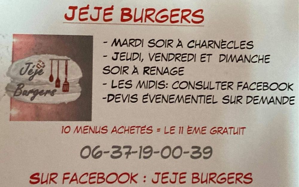 Jéjé Burgers pour de délicieux burgers