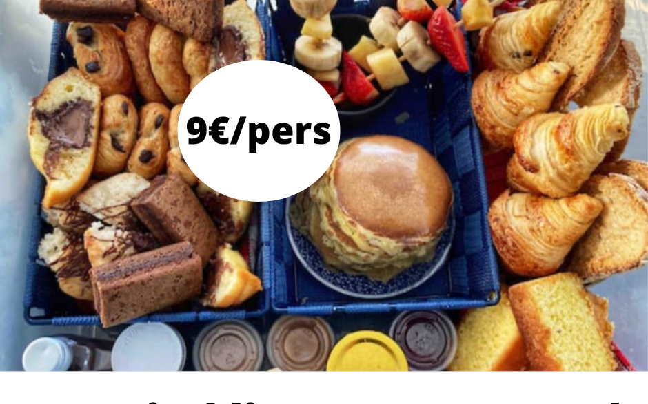 Le petit déjeuner gourmand : 9€/pers