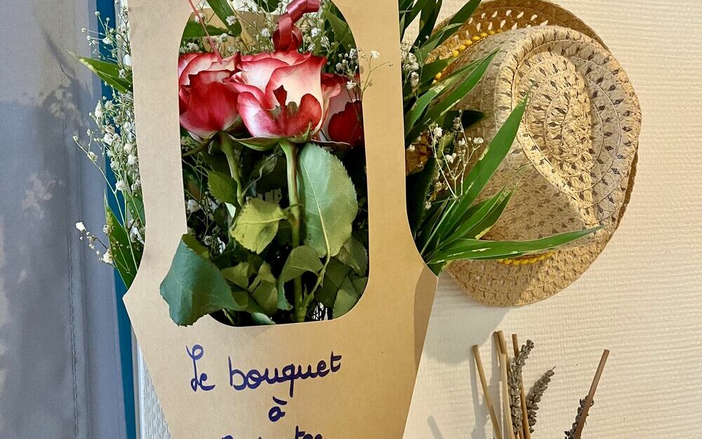 Le bouquet de fleurs à emporter