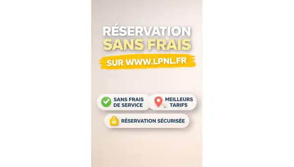 Réservation meilleur tarif sur notre site internet