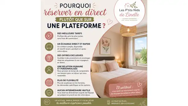 POURQUOI RÉSERVER EN DIRECT PLUTÔT QUE SUR UNE PLATEFORME ?