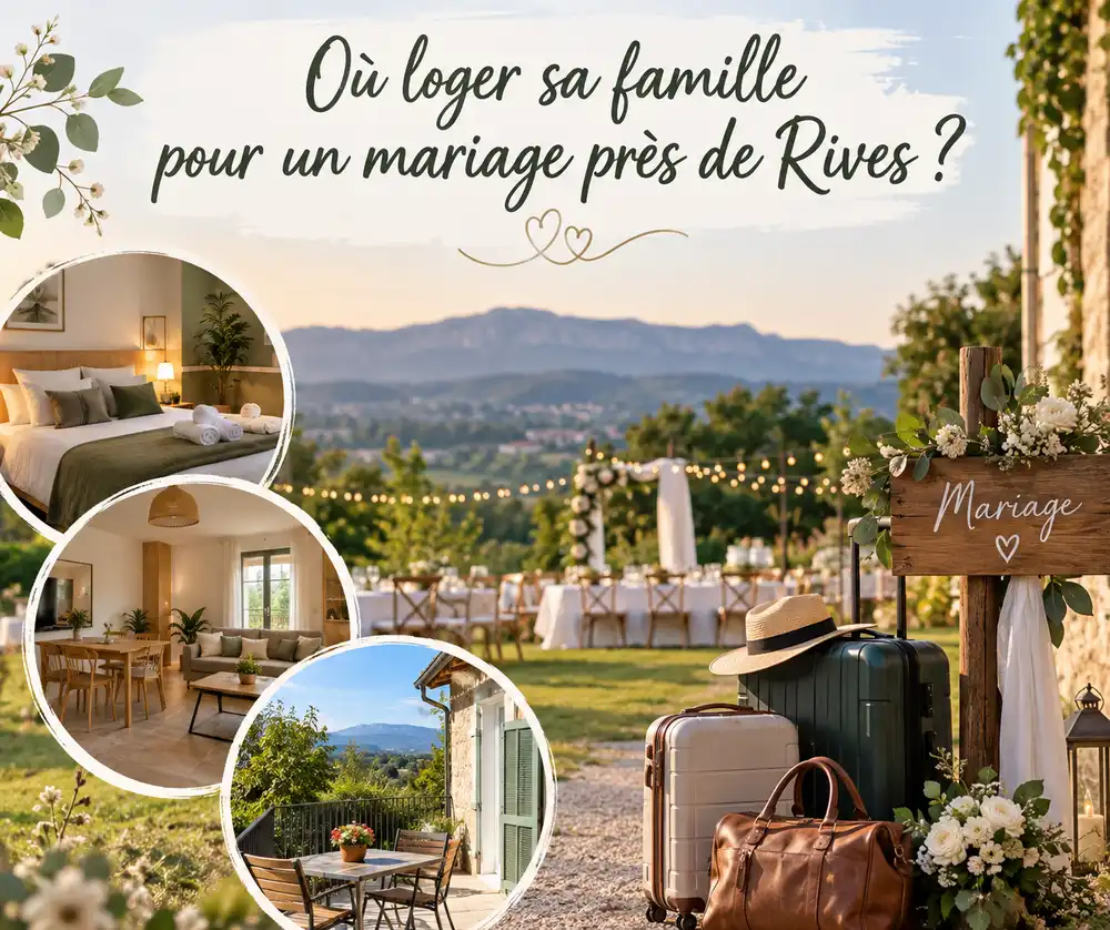 Où loger sa famille pour un mariage près de Rives ?